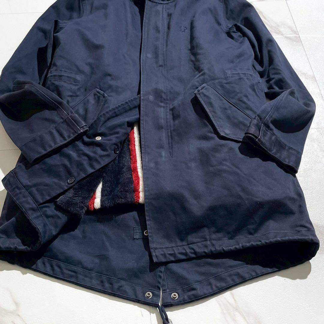 【良品✨】フレッドペリー モッズコート ファーライナー付き ネイビー M