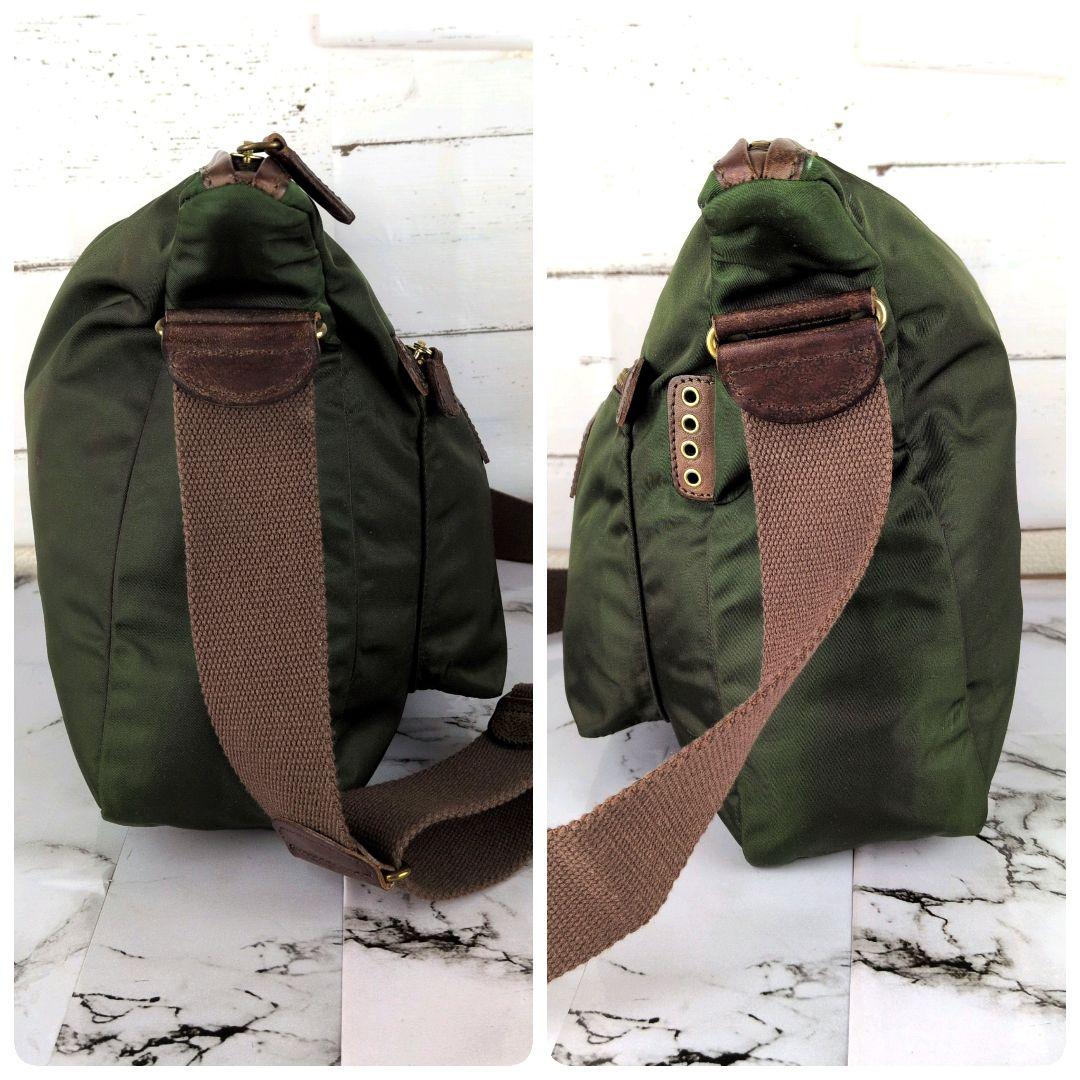【美品】フェリージ☆9862　ナイロン　レザー　ショルダー　メッセンジャーバッグ