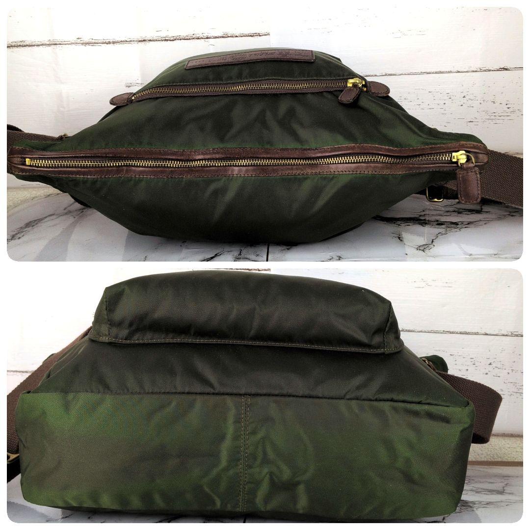 【美品】フェリージ☆9862　ナイロン　レザー　ショルダー　メッセンジャーバッグ