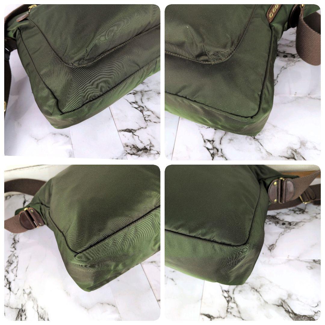 【美品】フェリージ☆9862　ナイロン　レザー　ショルダー　メッセンジャーバッグ