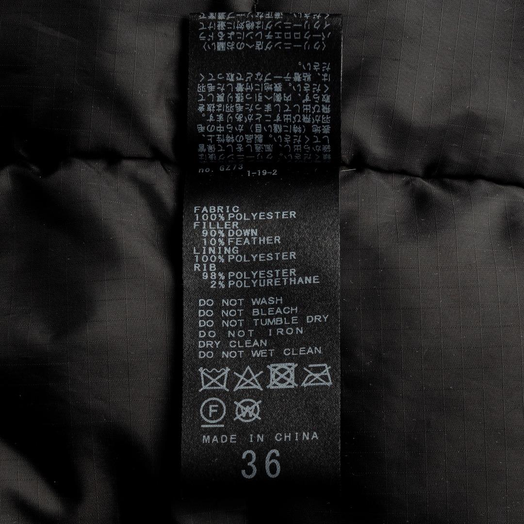 美品 スピックアンドスパン 撥水フーデッドダウンコート 36 ブラック