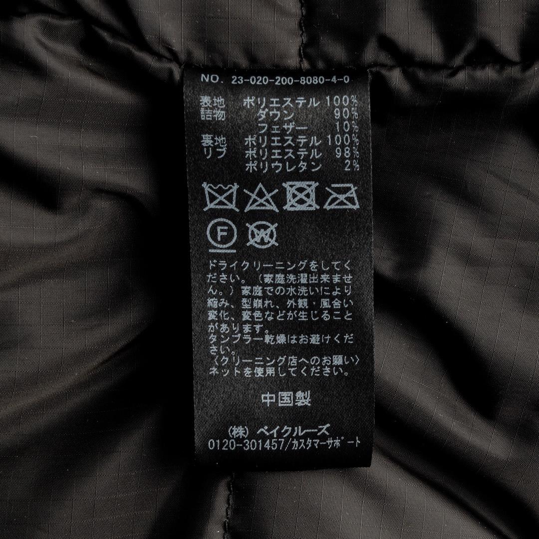 美品 スピックアンドスパン 撥水フーデッドダウンコート 36 ブラック