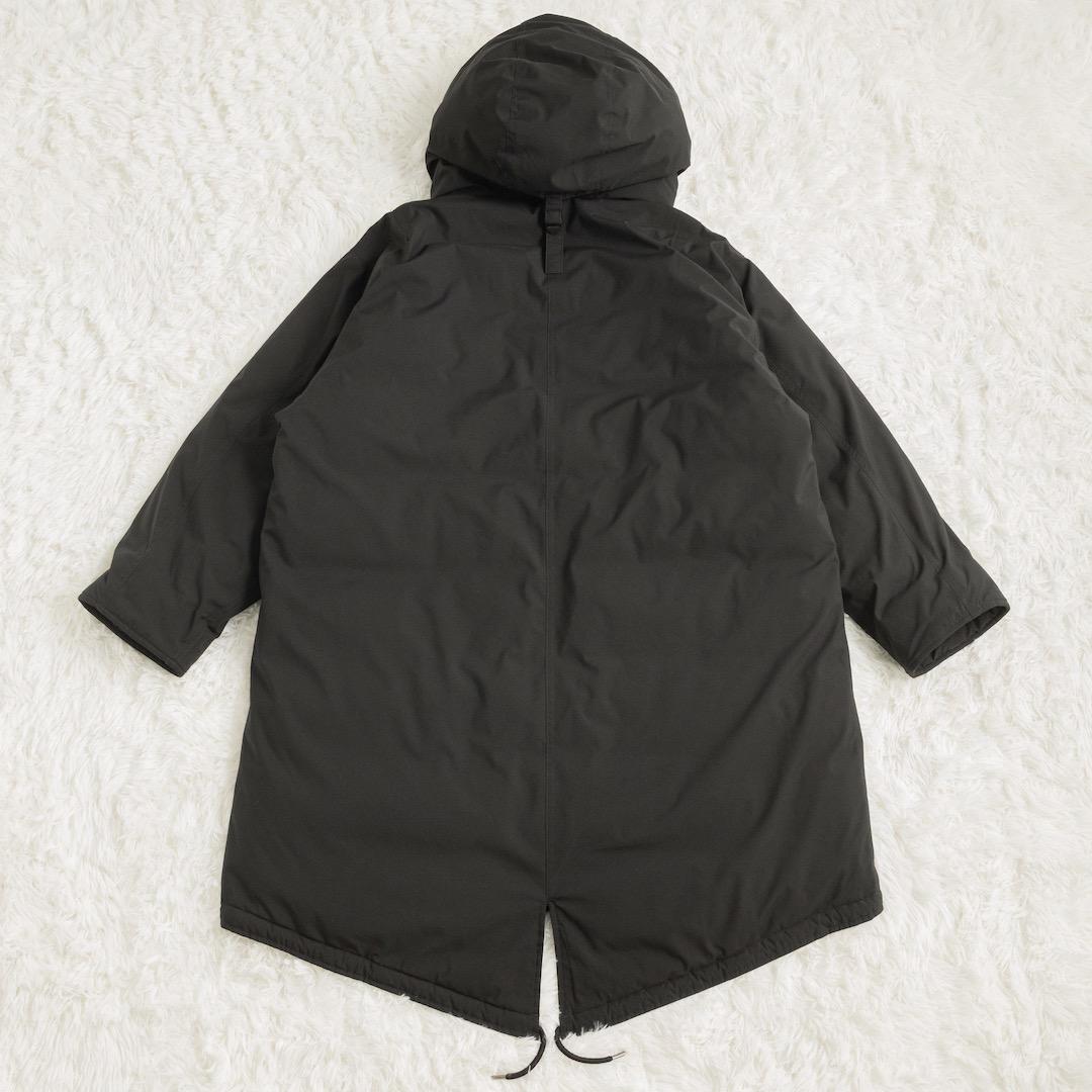 美品 スピックアンドスパン 撥水フーデッドダウンコート 36 ブラック