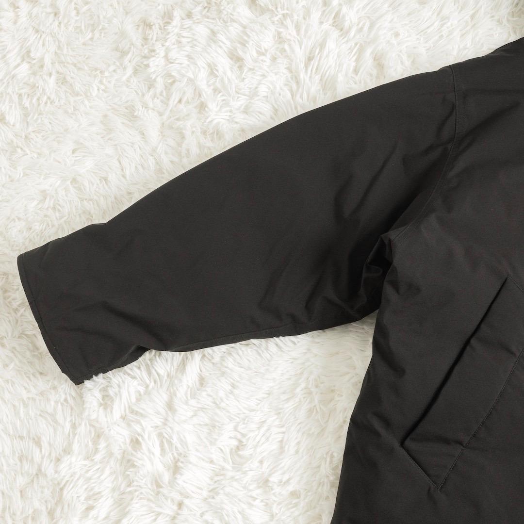 美品 スピックアンドスパン 撥水フーデッドダウンコート 36 ブラック