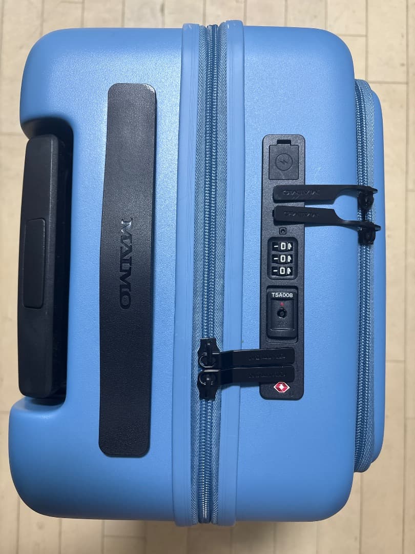 スーツケース　機内持ち込み　MAIMO 青　フロントオープン