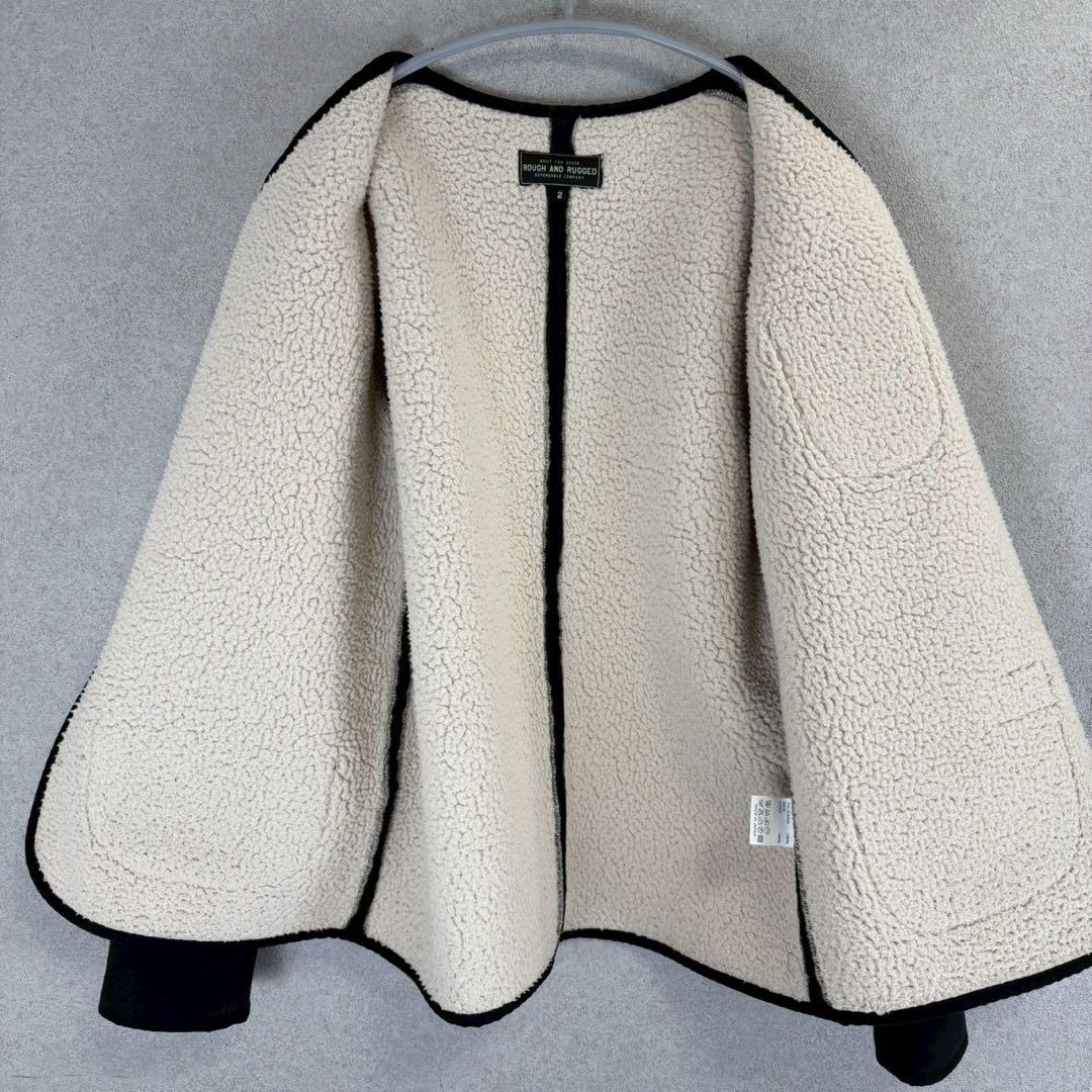 美品 ROUGH AND RUGGED ラフアンドラゲッド ノーカラー