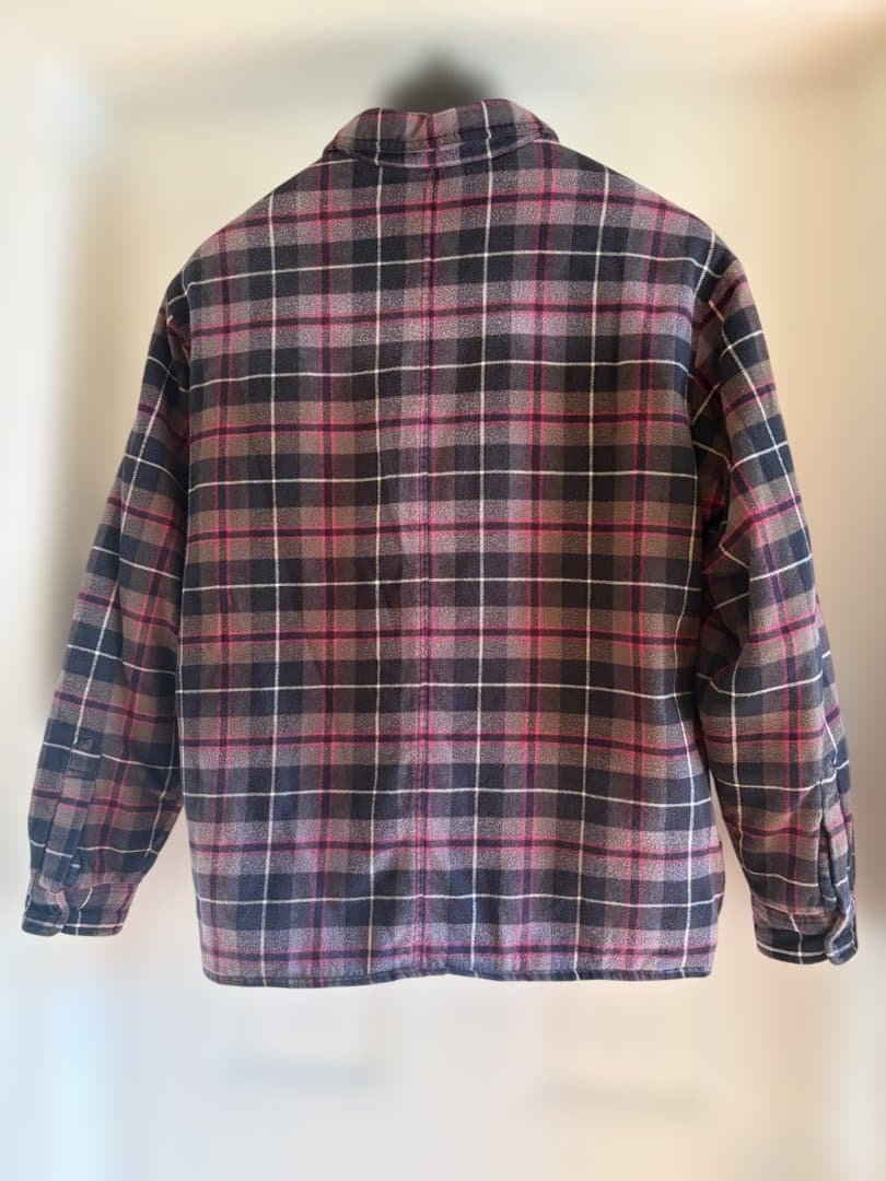 トップス Supreme Quilted Plaid Shirt M Grey