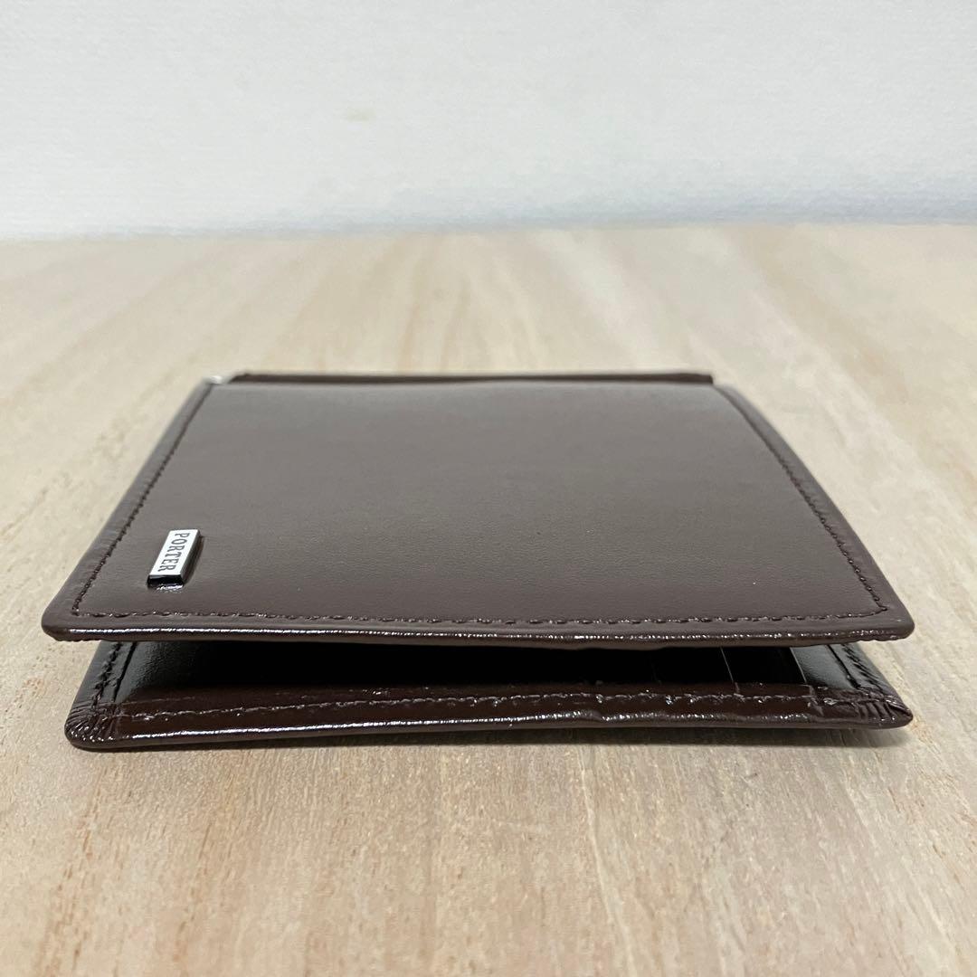 未使用 箱付 PORTER シーン マネークリップ 茶