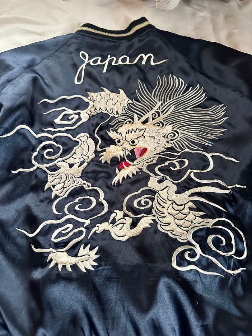 テーラー東洋 スカジャン　龍✖️鹿　ブラック　グリーン