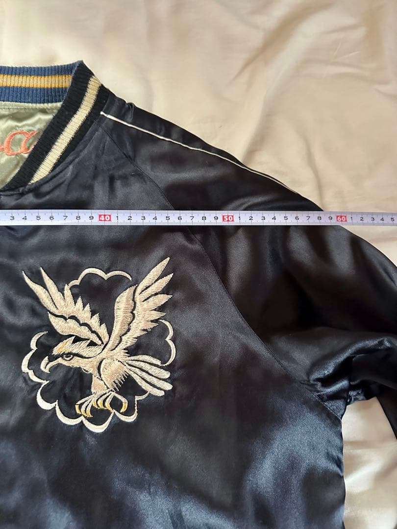 テーラー東洋 スカジャン　龍✖️鹿　ブラック　グリーン