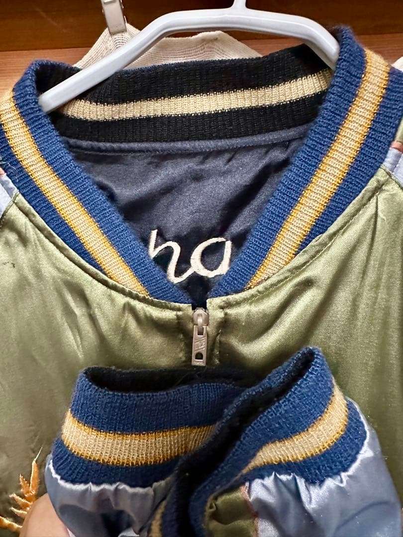 テーラー東洋 スカジャン　龍✖️鹿　ブラック　グリーン