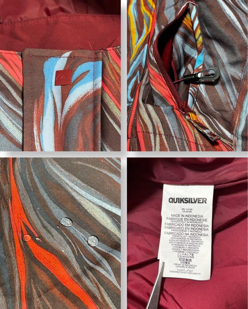 極美品 Quiksilver スノボウェア トラビスライスモデル セットアップS