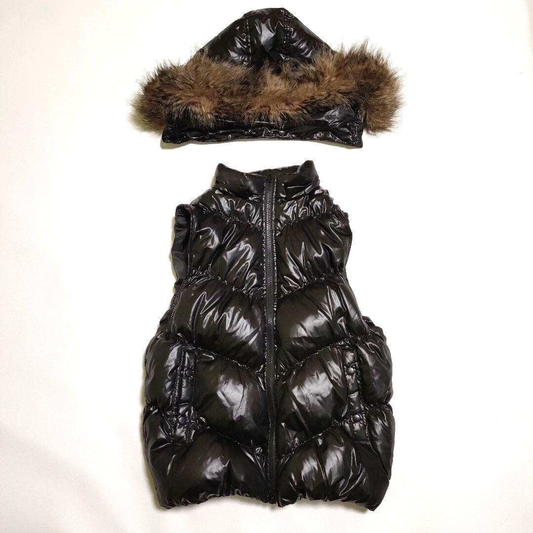 美品* GAP 40周年限定 ダウンベスト ファーフード 脱着 2way