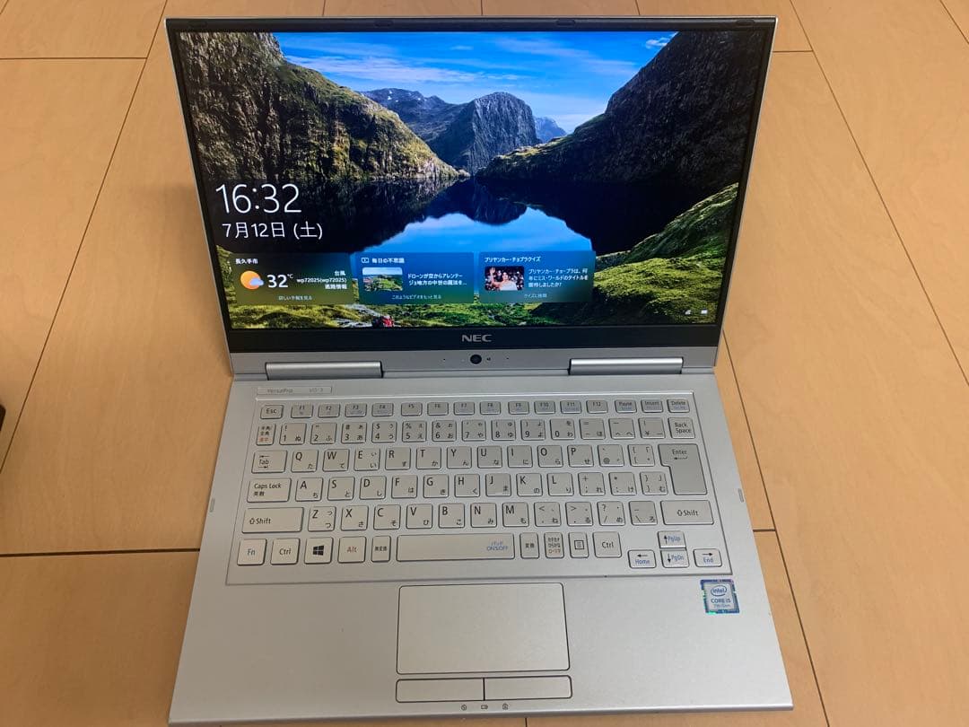 軽量2in1タブレットPC NEC VersaPro VKT25/GV-3 中古