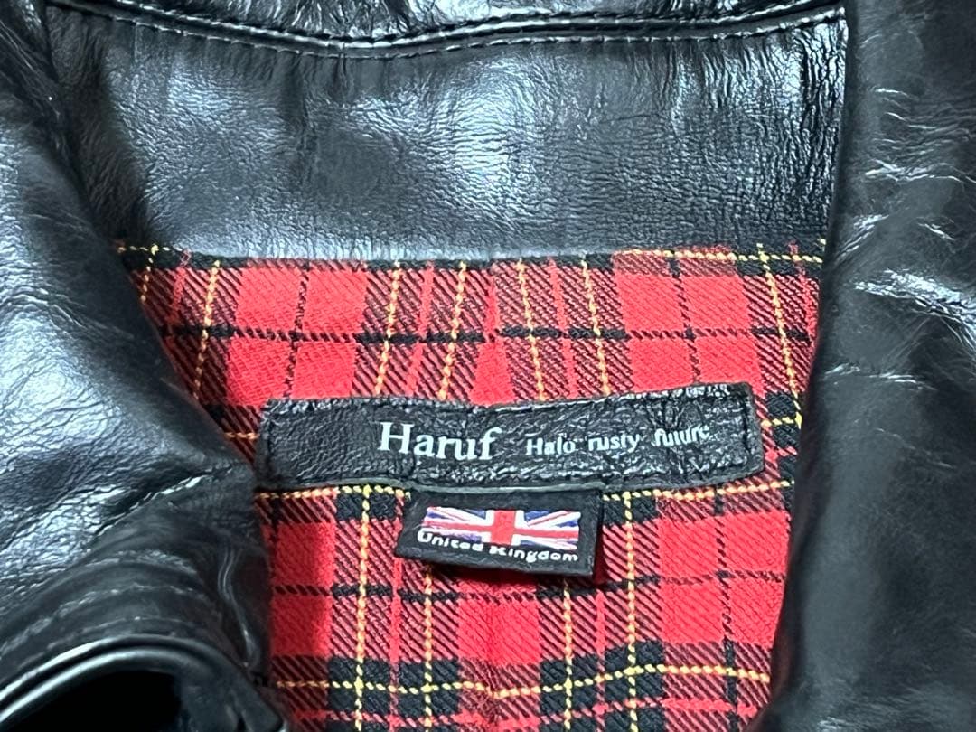 [中古]Haruf ブラック レザー 馬革 シングルライダース M