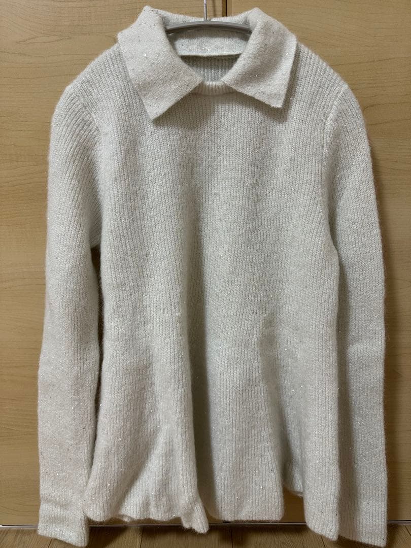 Mila Owen 【WEB限定カラー】衿付きペプラムニットプルオーバー