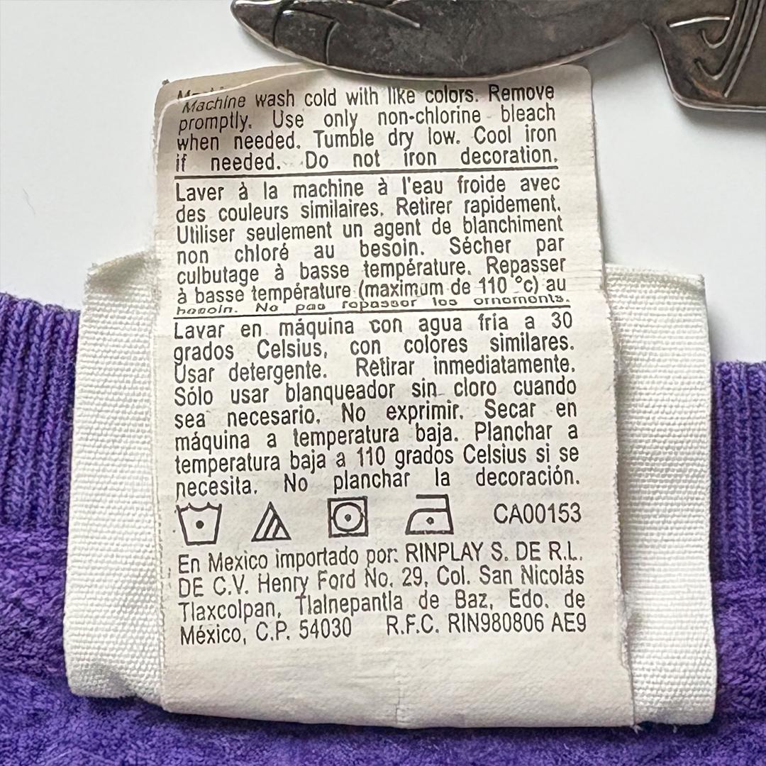 champion リバースウィーブ L パープル スウェット 無地 目あり