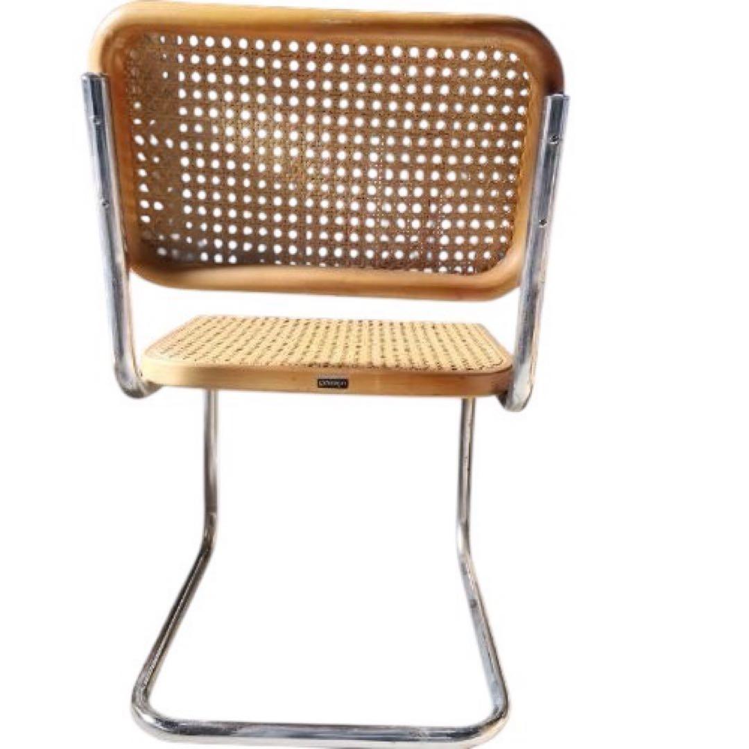 メ1108-20 マルニ木工ビンテージ 椅子 未使用 長期保管品 ラタンチェア