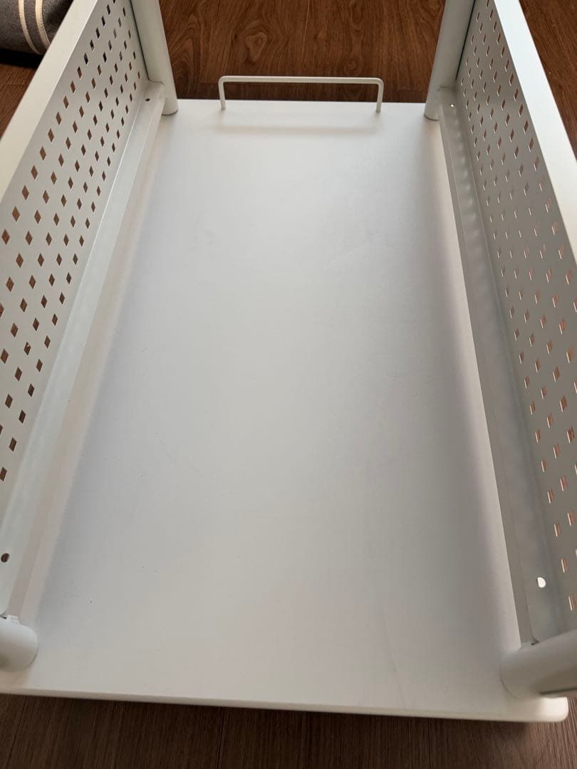 バウヒュッテ　PCワゴン　ラック　ホワイト　ラージサイズ