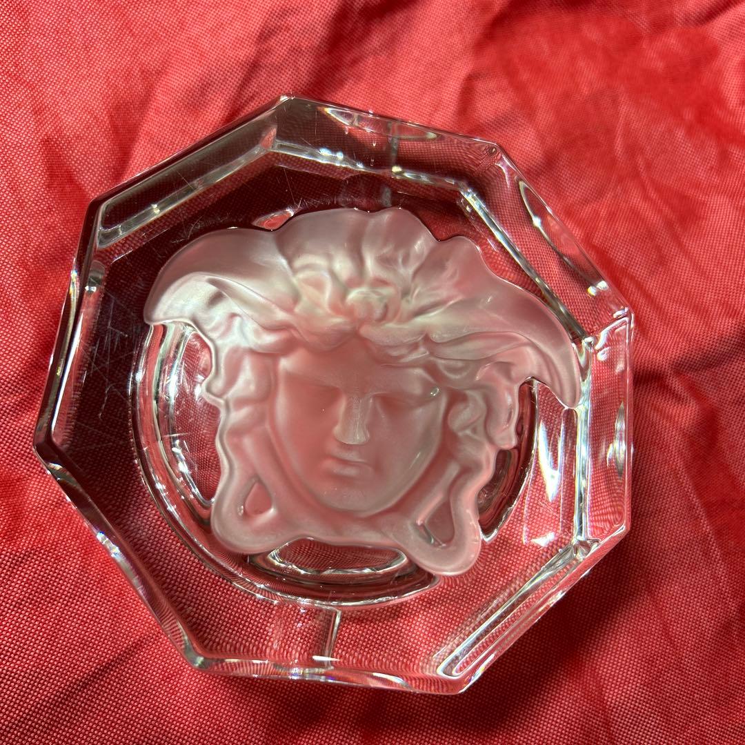 美品 VERSACE 大型　メドゥーサクリスタルアッシュトレイ 13cm