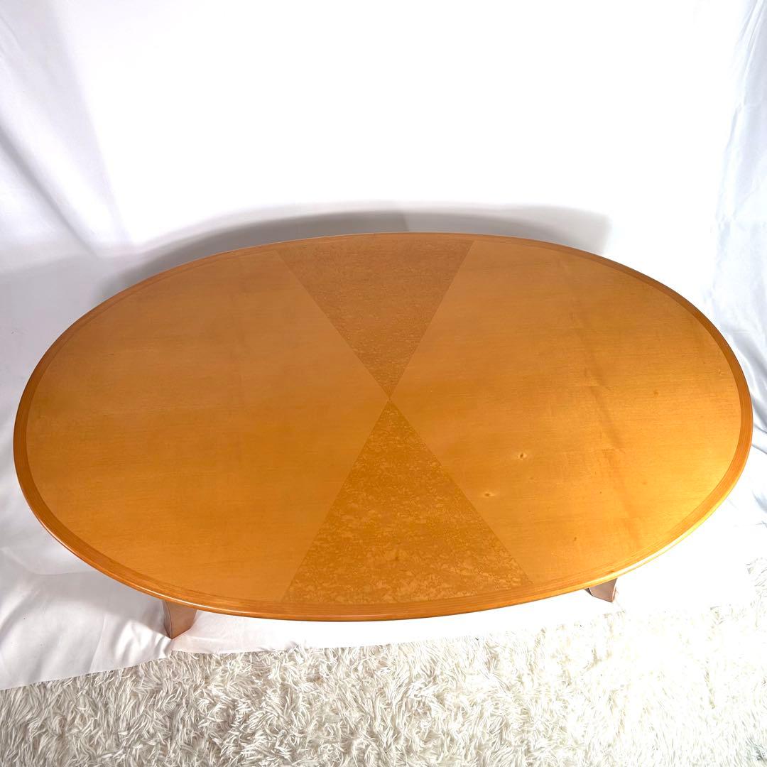 【送料込み】日進木工　ダイニングテーブル　サーフボード型　低め　ローテーブル