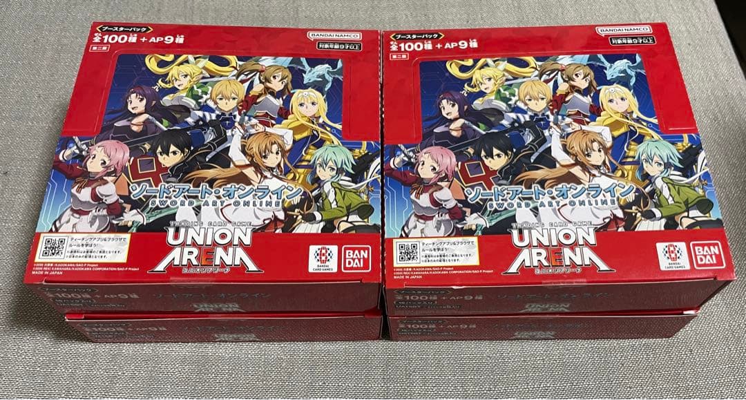 【テープ付き】SAO UNION ARENA 4ボックスセット