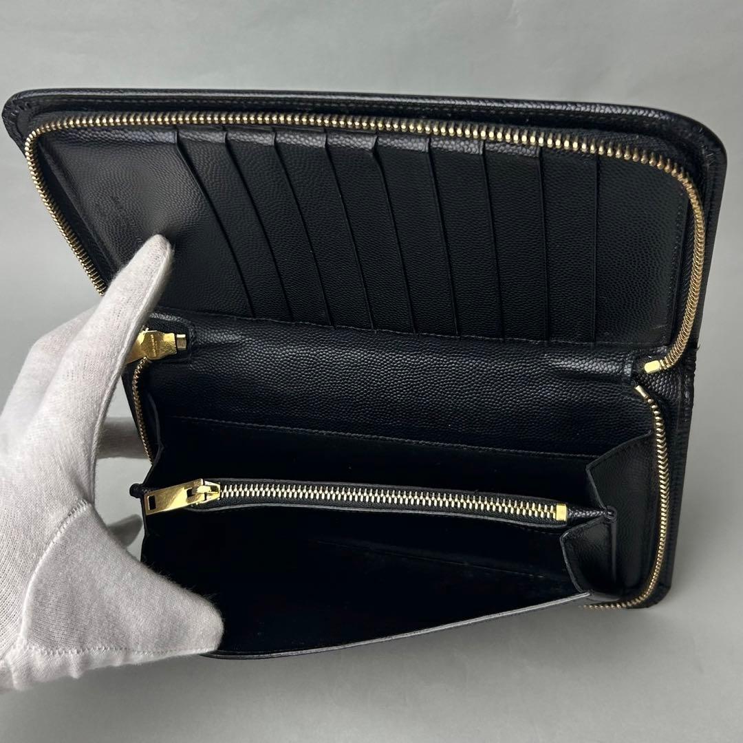 イヴ サンローラン 長財布 ロングウォレット 収納力抜群 【付属品完備】