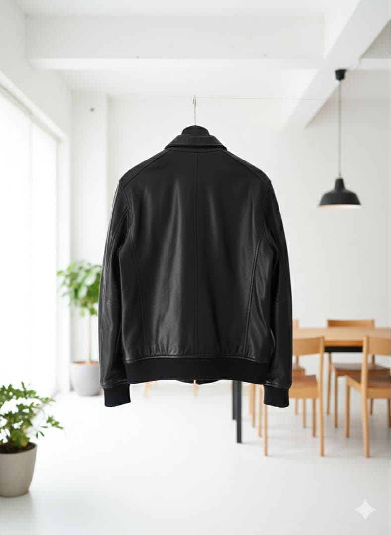 【極美品】グリーンレーベルリラクシング ラムレザー シングルライダース L