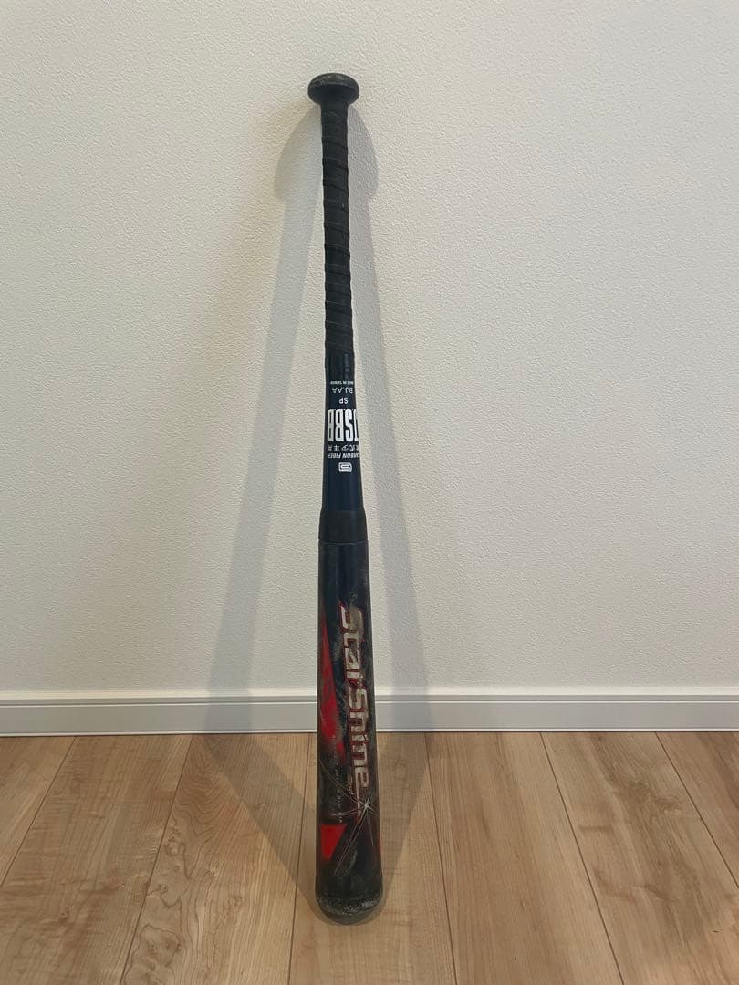 asics StarShine 2ndスターシャイン 軟式バット 78㎝ 黒/赤