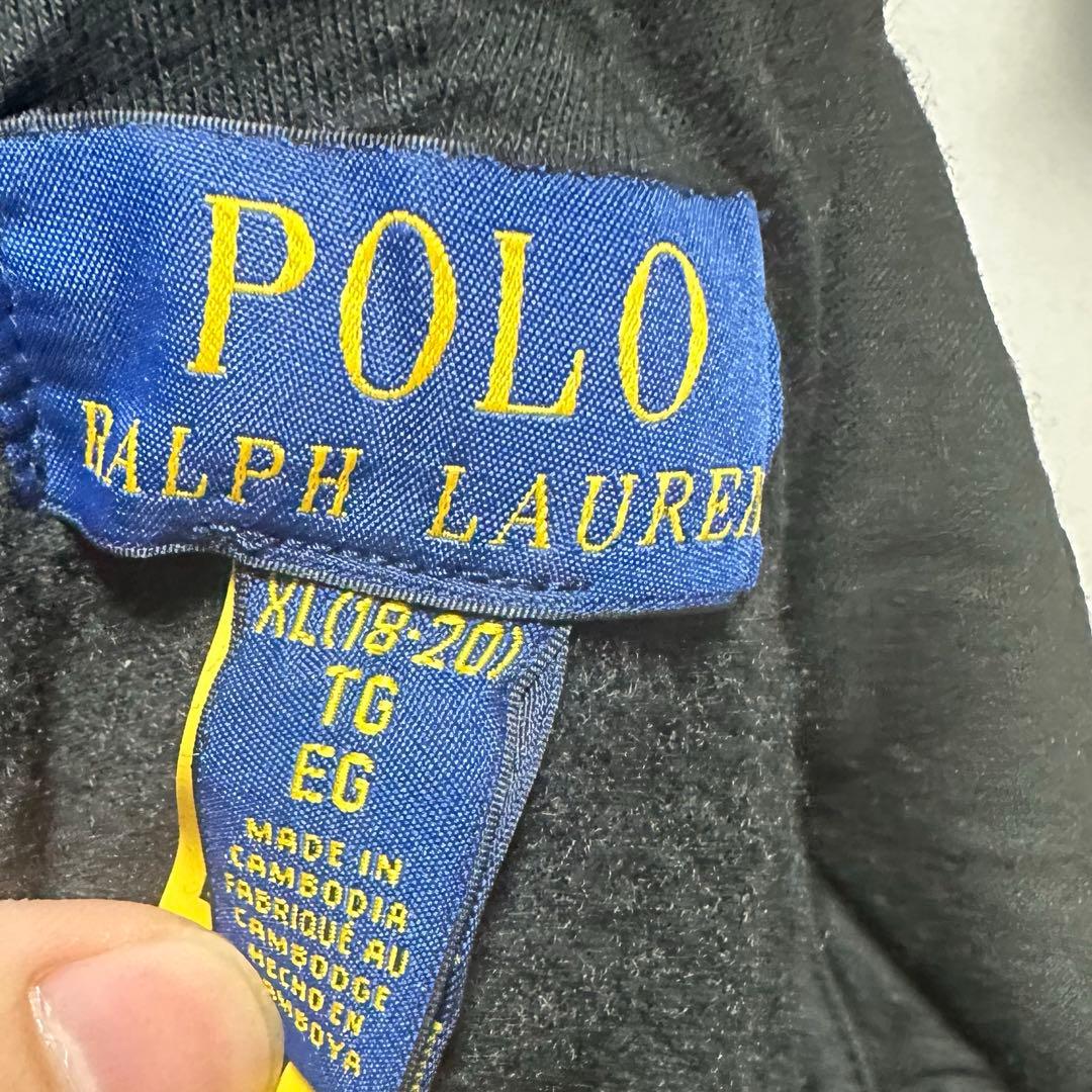 【新品現行QR】ラルフローレン　ジップアップパーカー　ブラックS〜M相当