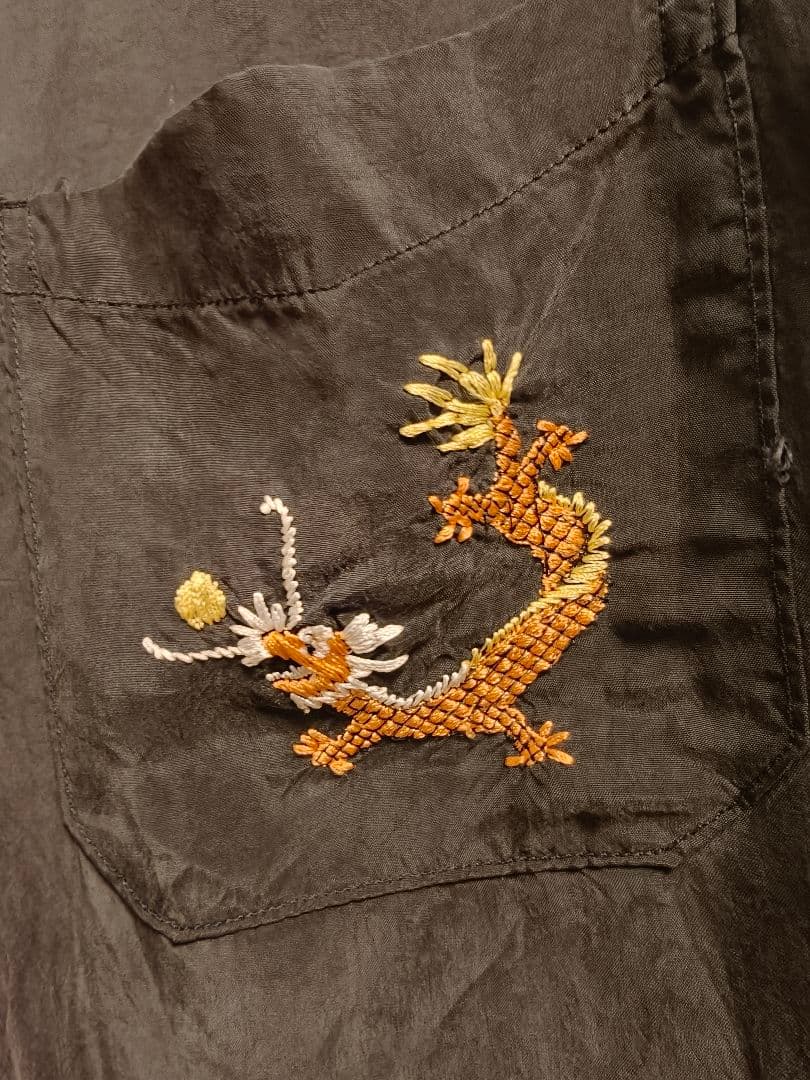 ANCELLM アンセルム Aging Embroidery Shirt