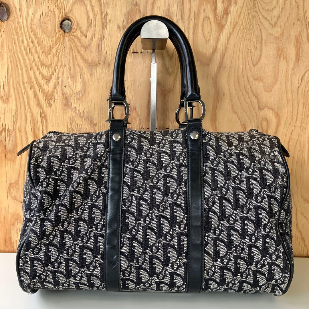 ディオール　ミニボストンバッグ　トロッター柄　4030