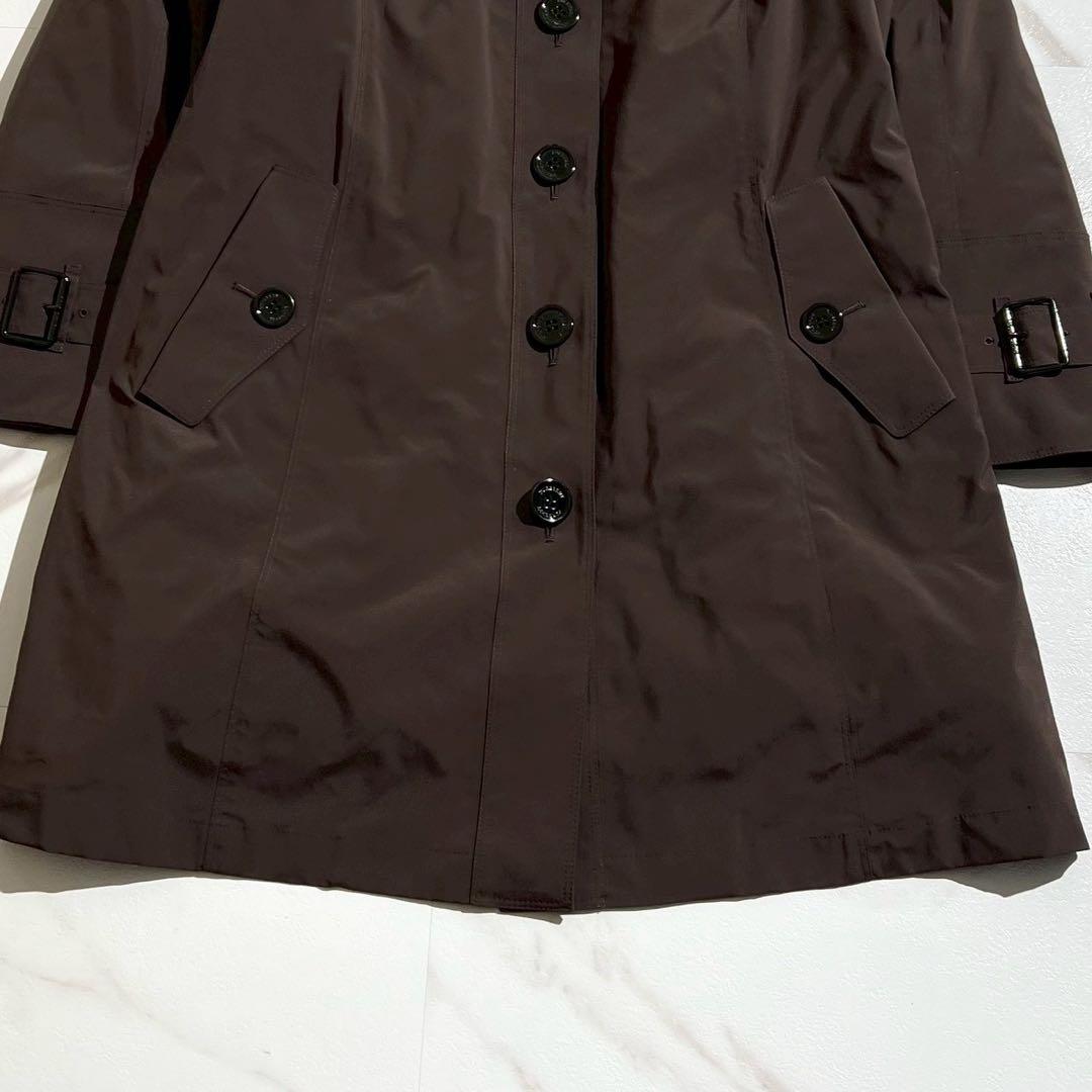 【未使用品】バーバリー ロングコート ダウンライナー ノバチェック ファー 40