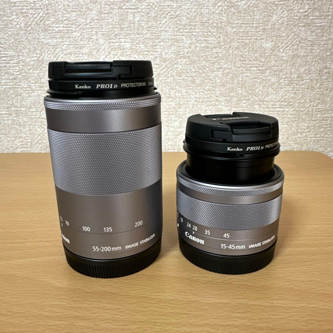Canon EOS Kiss M ミラーレス一眼 2本レンズ付き