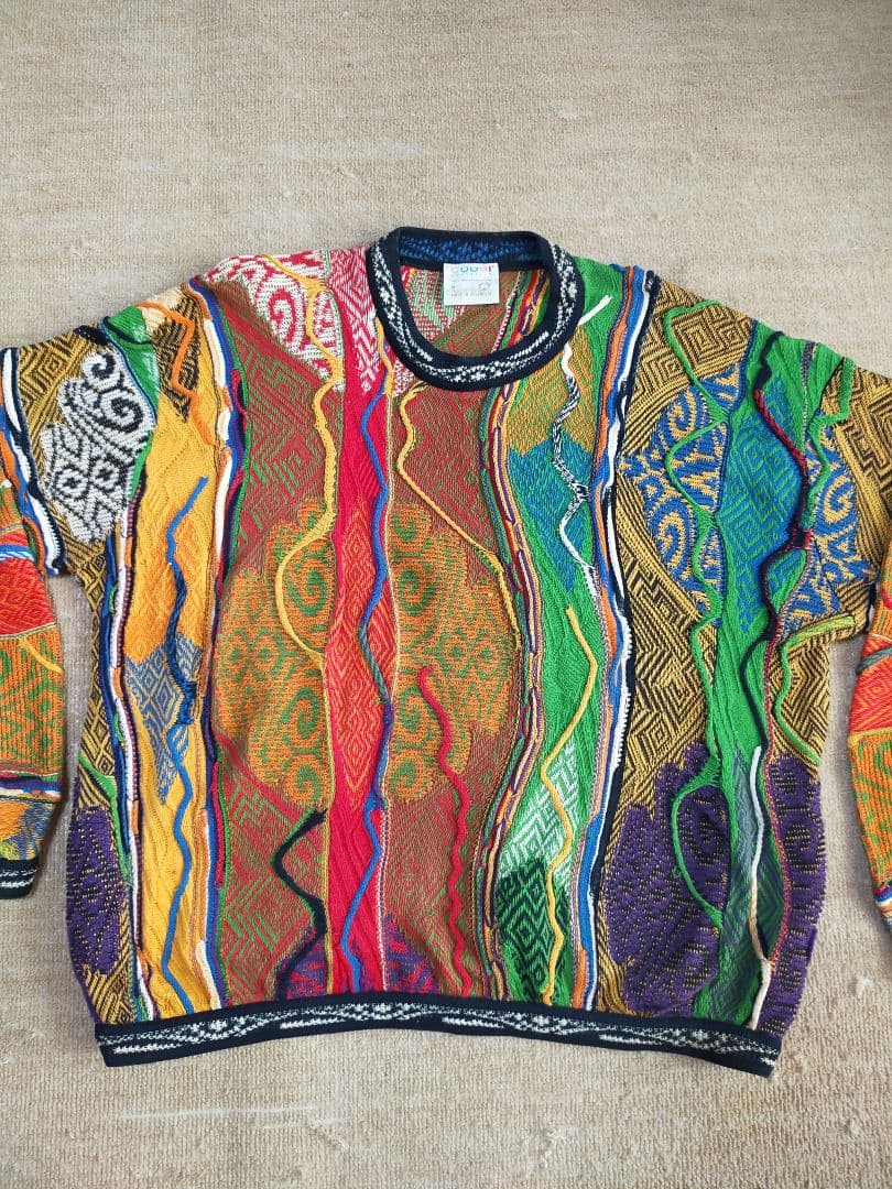 クージーニット幾何学模様 セーター( M)