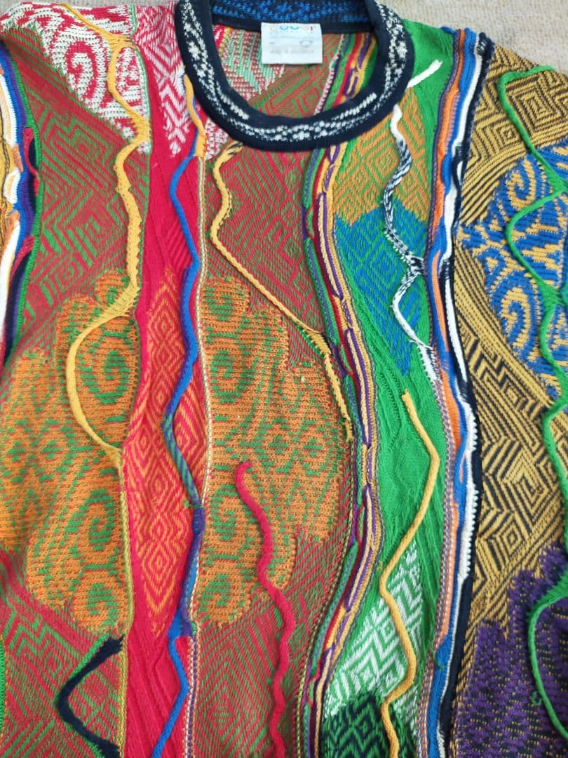 クージーニット幾何学模様 セーター( M)