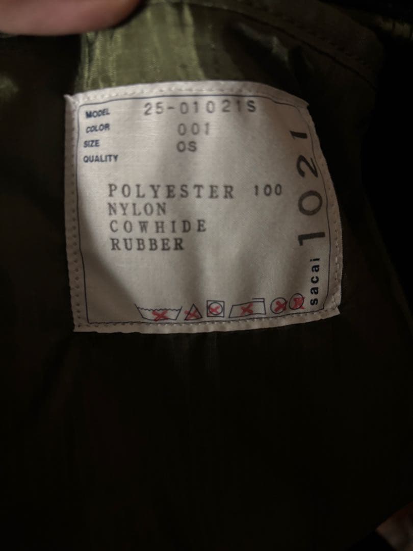 sacai ブラック トートバッグ OS