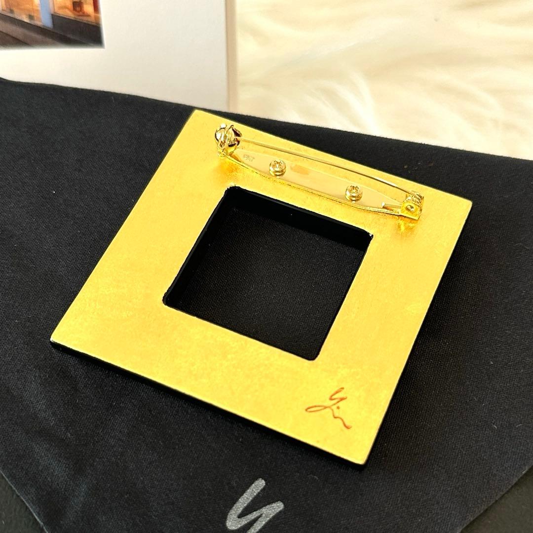 新品未使用✨坂本これくしょん 螺鈿モザイク ブローチ 坂本理恵 うるし 金箔