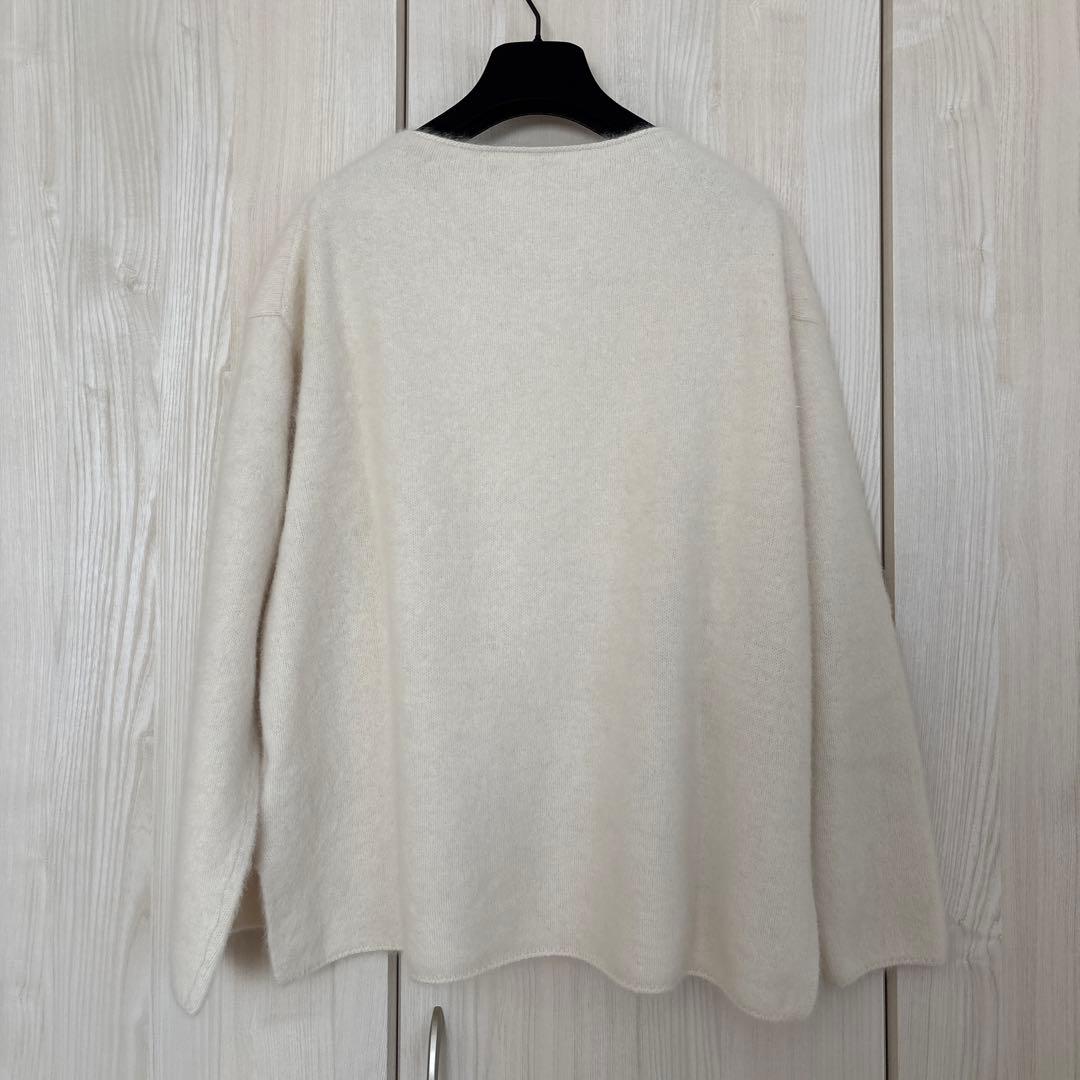 フレームワーク　FOX CASHMERE ボートネック プルオーバー　ホワイト