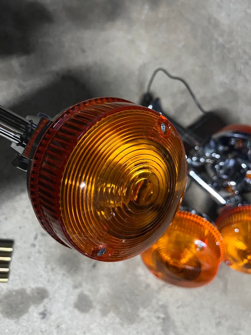 BigOne製　オレンジZ2ウィンカー4個セット クローム仕上げ