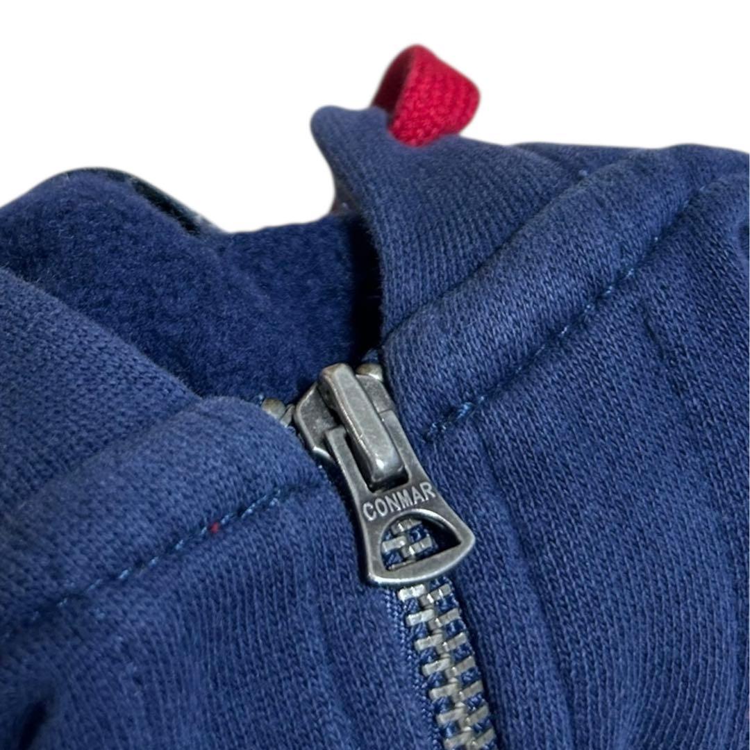 割引済！90s ラルフローレン 国旗 刺繍 ビッグポニー 短丈 ジップ パーカー