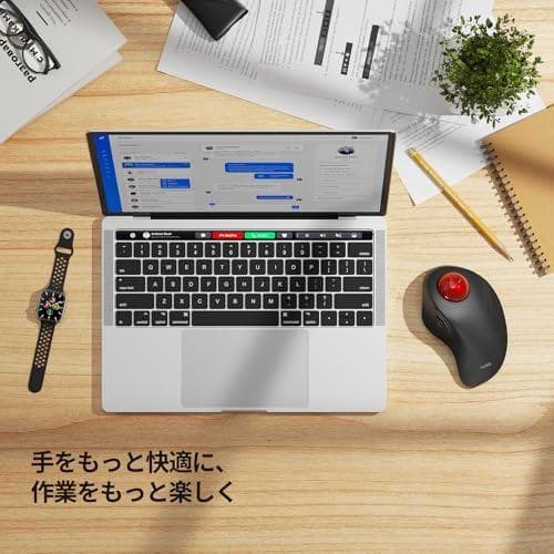 Nulea M505 無線 トラックボールマウス 人差し指操作 エルゴノミクスm