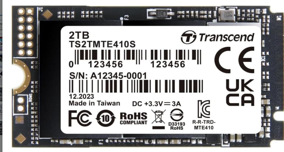 内蔵型SSD Transcend M.2 NVMe SSD 2TB 2242