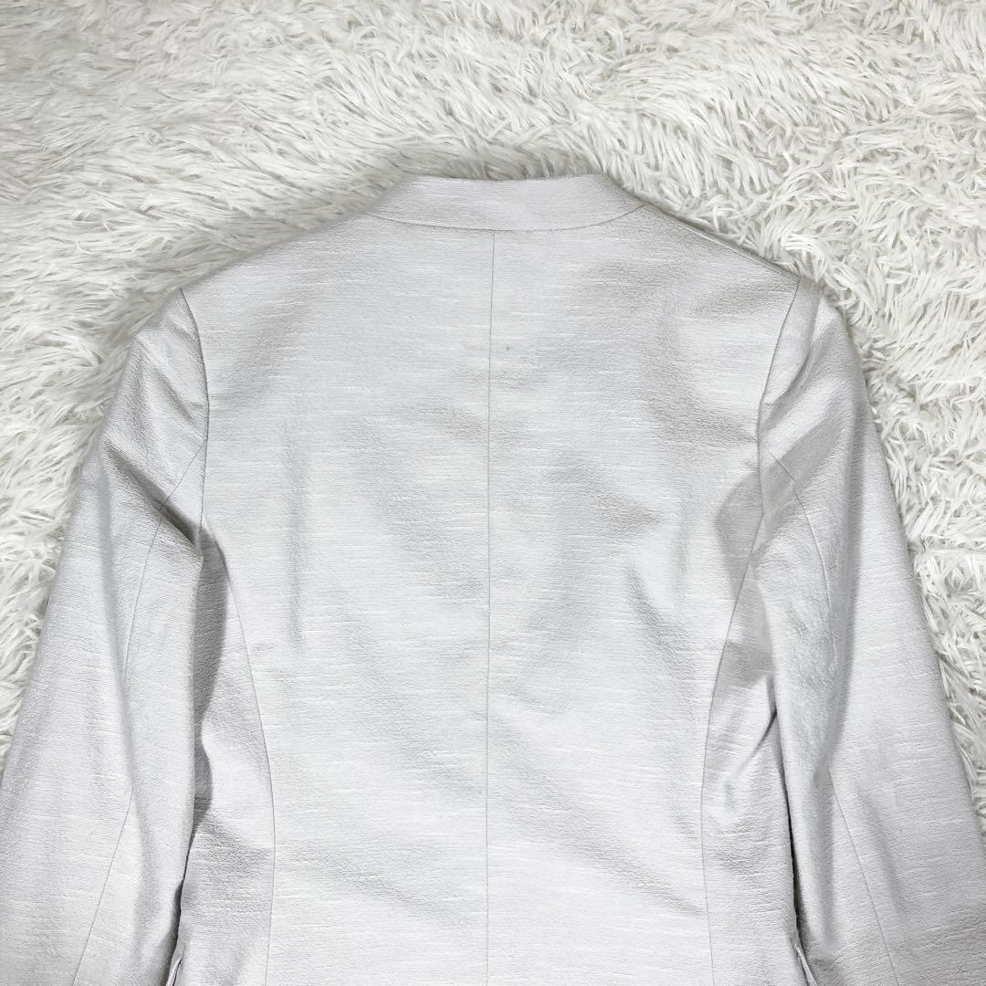 プラステ　セットアップスーツ　ウォッシャブル　スラブストレッチ　ノーカラー　XS