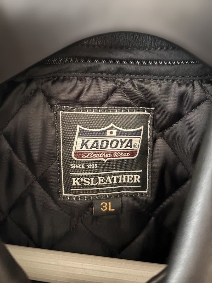 KADOYA K'S LEATHER キルティングレザージャケット 3L