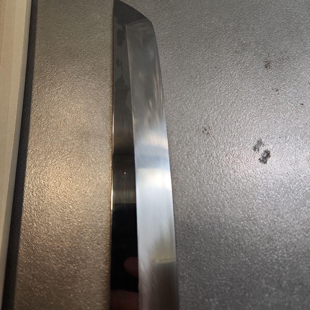 鉄拳良政　先丸柳刃包丁　本焼　尺1　V金10号　銀巻き　黒檀八画柄