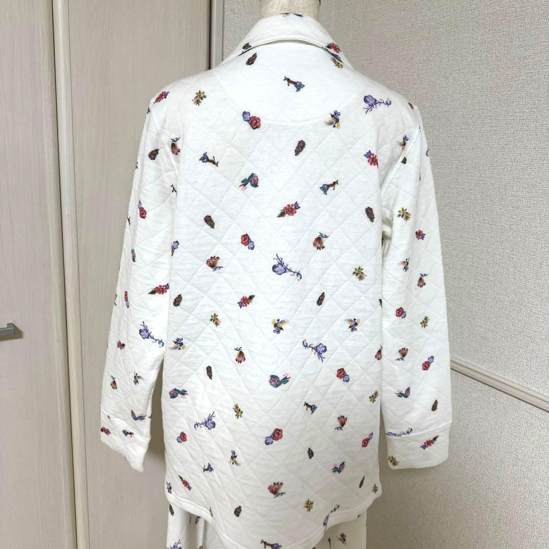 新品未使用タグ付　ワコールツモリチサト　保温性生地暖かキルティングパジャマM 白