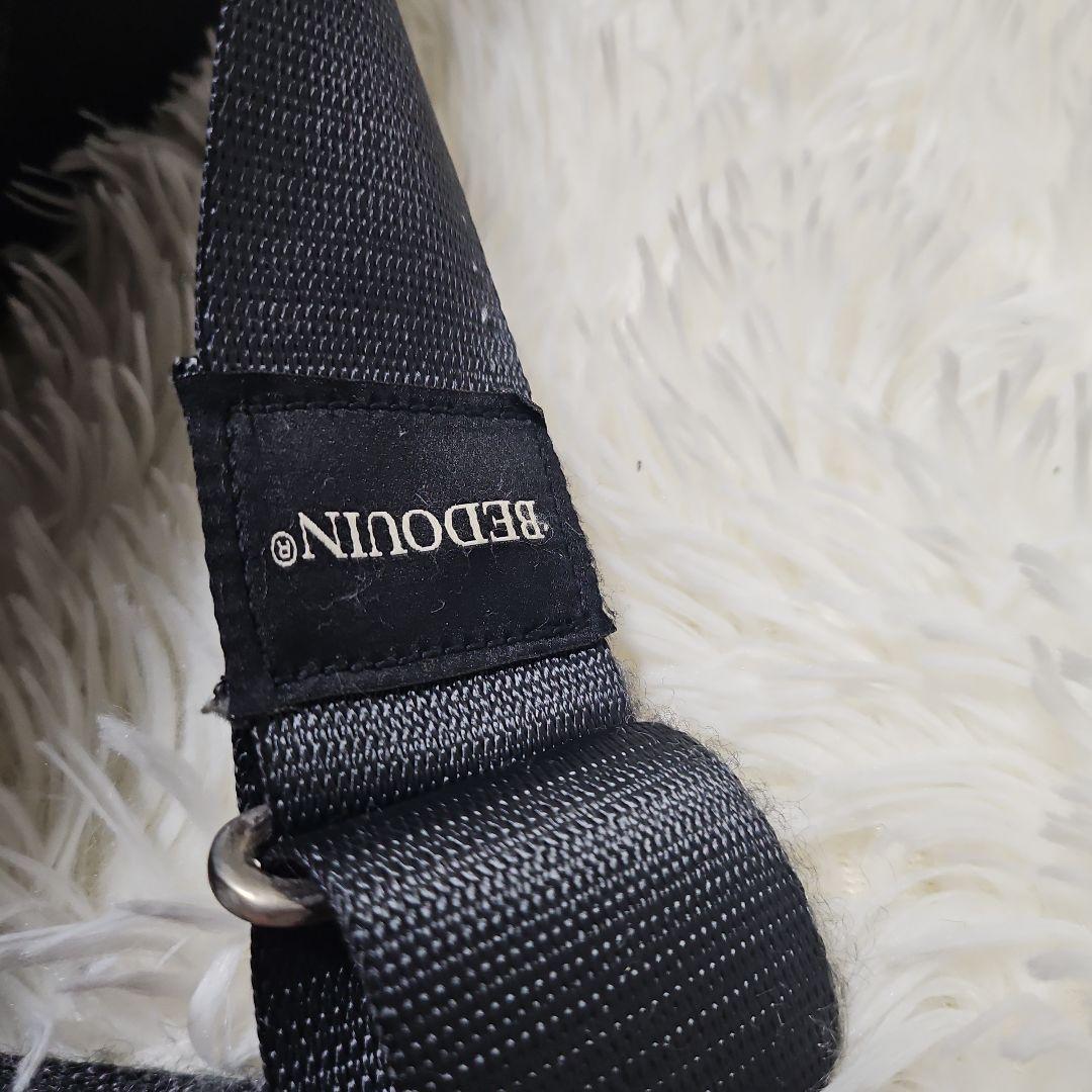 希少 BEDOUIN レザー メッセンジャーバッグ 総柄 スカル