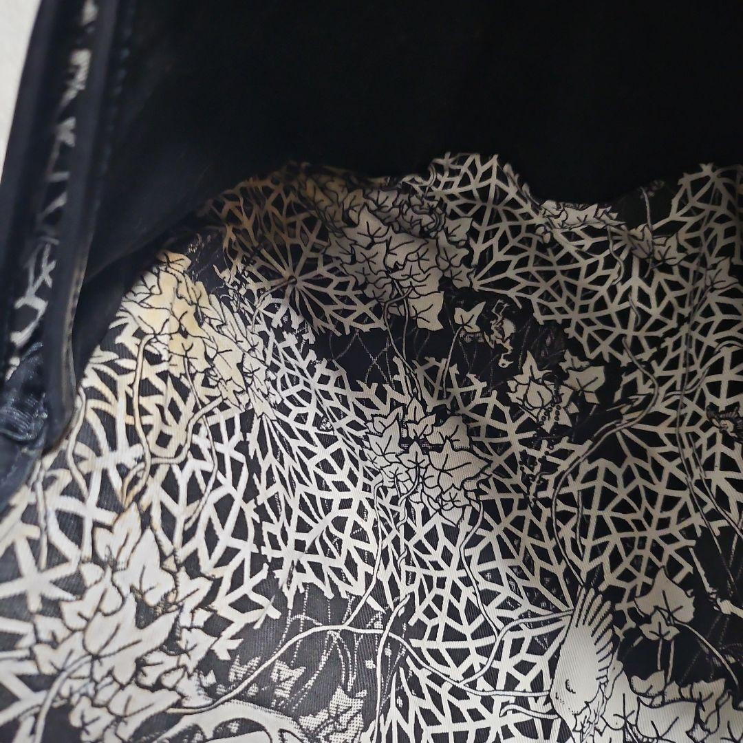 希少 BEDOUIN レザー メッセンジャーバッグ 総柄 スカル