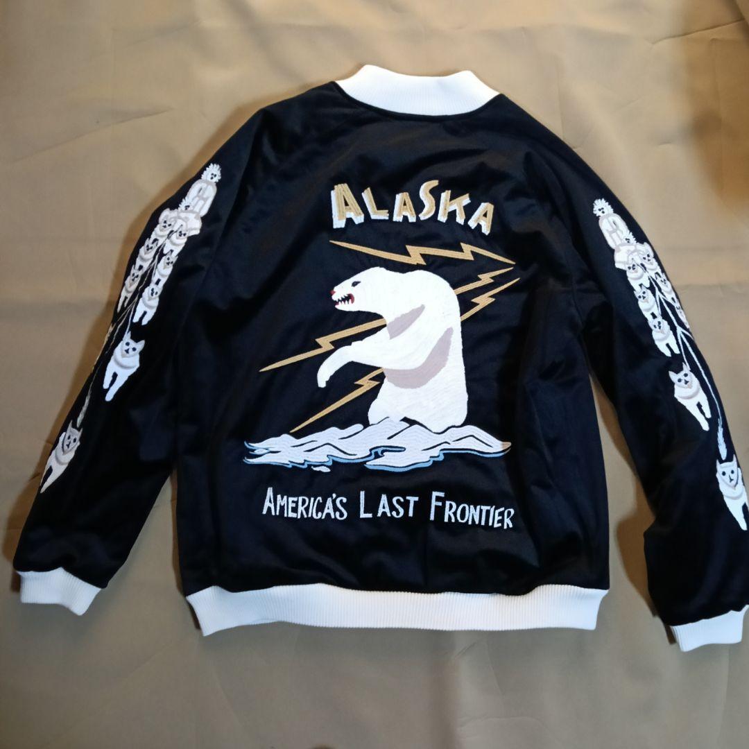 新品 HOUSTON ヒューストン ALASKA アラスカ スカジャン XL 黒